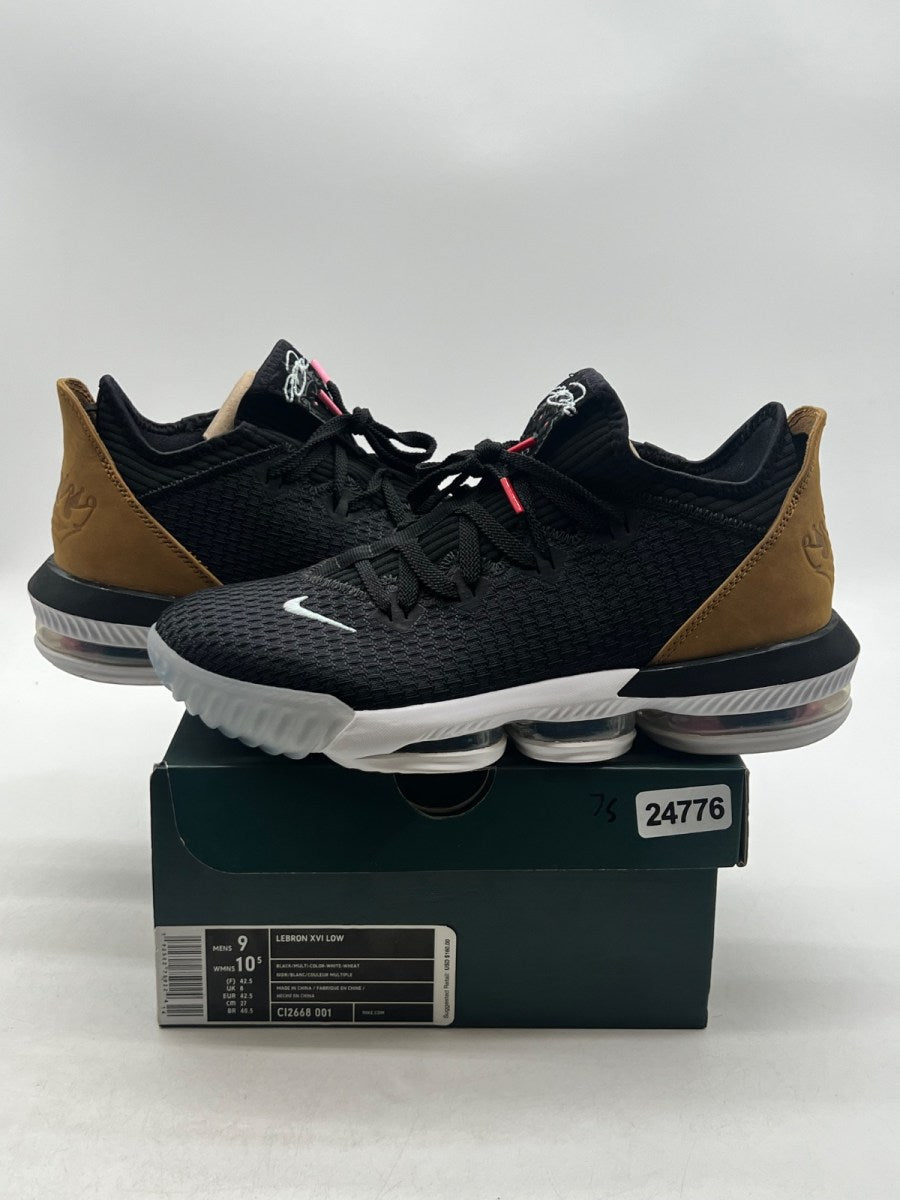 Nike LeBron 16 Low Black Wheat Soundtrack 9 (Lightly Worn Pre-Owned)NikeBlack/Multi-Color-White-Wheat - Image 1