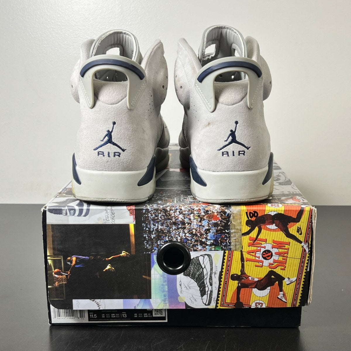 Jordan 6 Retro Georgetown (2022) 11.5 (Lightly Worn Pre-Owned)JordanMagnet/College Navy - Image 4