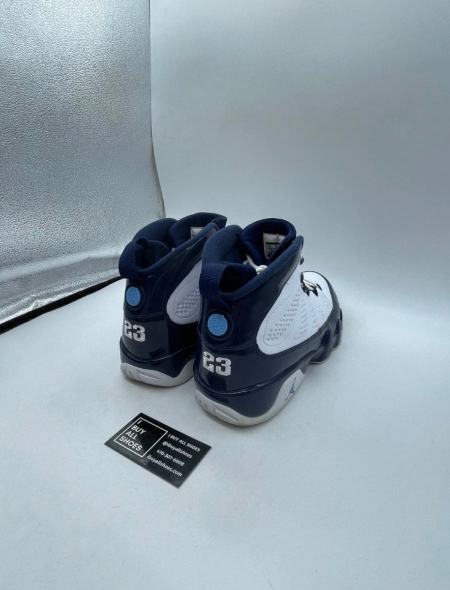 Jordan 9 Retro Pearl Blue 13 (Moderately Worn Pre-Owned)JordanWhite/University Blue-Midnight Navy - Image 5