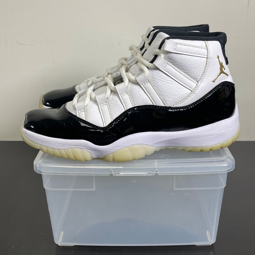 Jordan 11 Retro DMP Gratitude (2023) 8.5 (Moderately Worn Pre-Owned)JordanBlack/White/Metallic Gold - Image 4