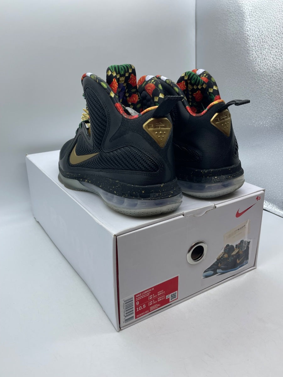 Nike LeBron 9 Watch the Throne (2022) 9 (Moderately Worn Pre-Owned)NikeBlack/Metallic Gold - Image 4
