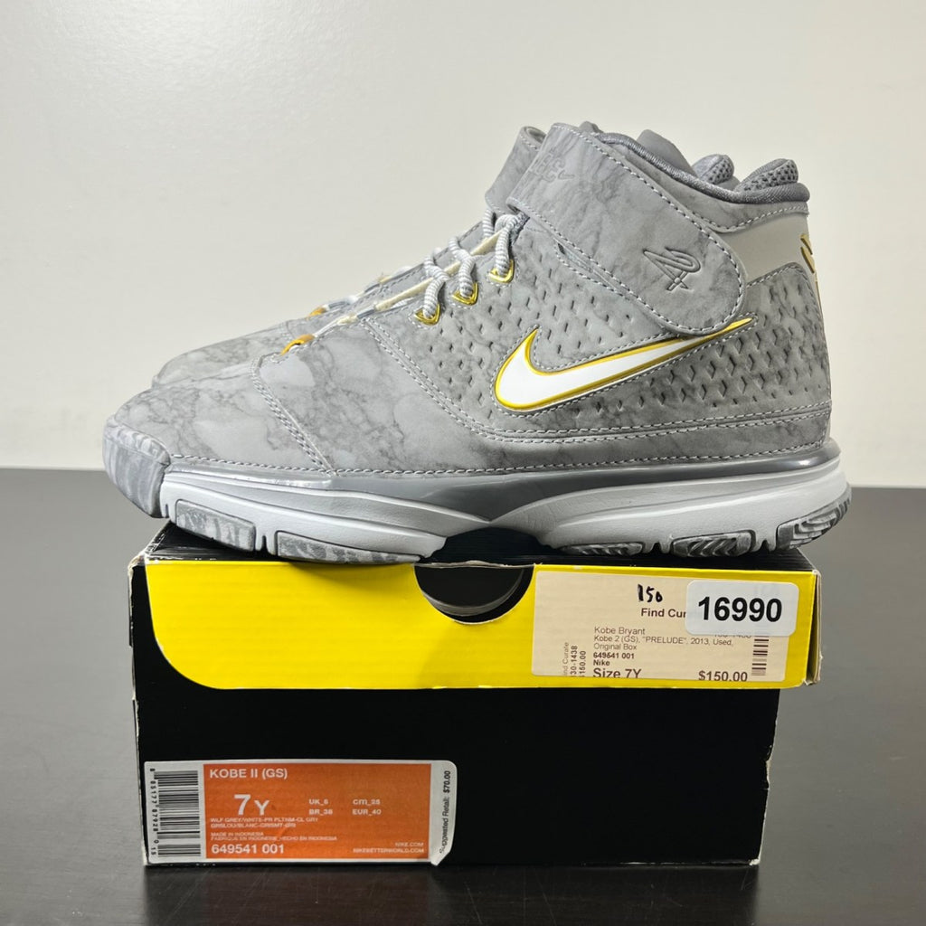 Nike Kobe 2 Prelude (4/50+ Points) (GS) 7Y (Lightly Worn Pre-Owned)NikeWolf Grey/White-Pure Platinum-Cl Grey - Image 3