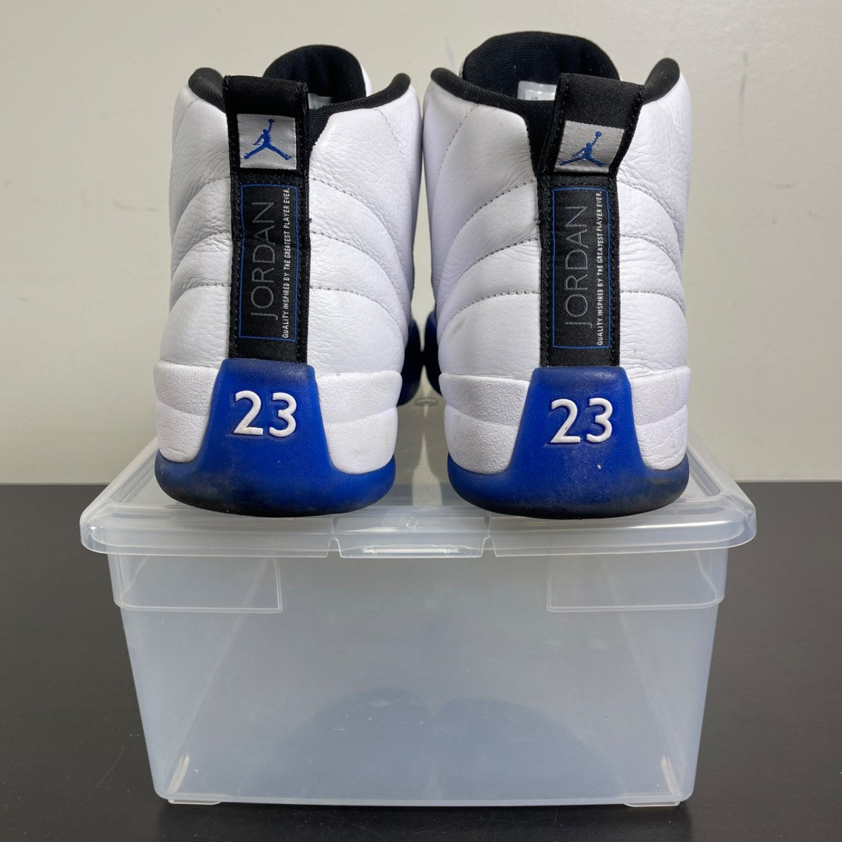 Jordan 12 Retro Blueberry 11.5 (Moderately Worn Pre-Owned)JordanWhite/Black-Game Royal - Image 4