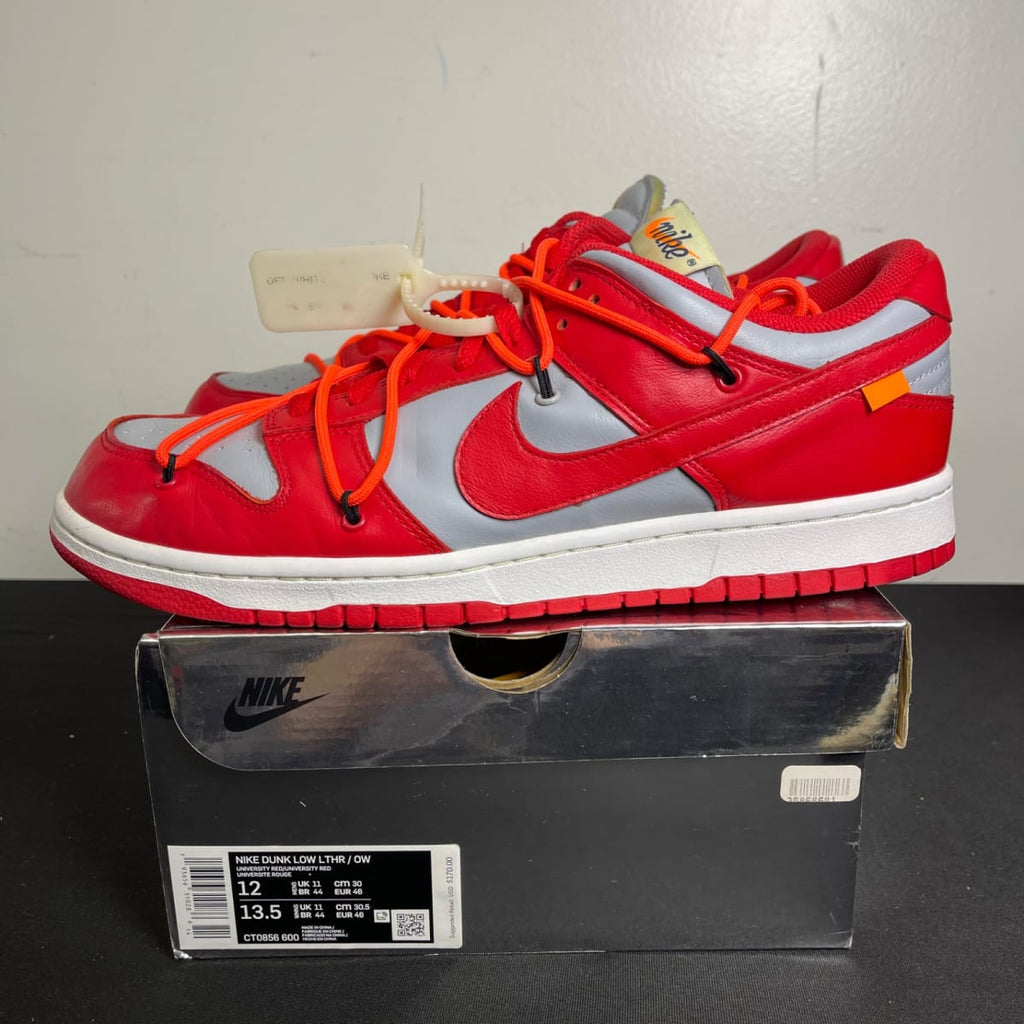 Nike Dunk Low Off-White University Red (Size 12) - aux