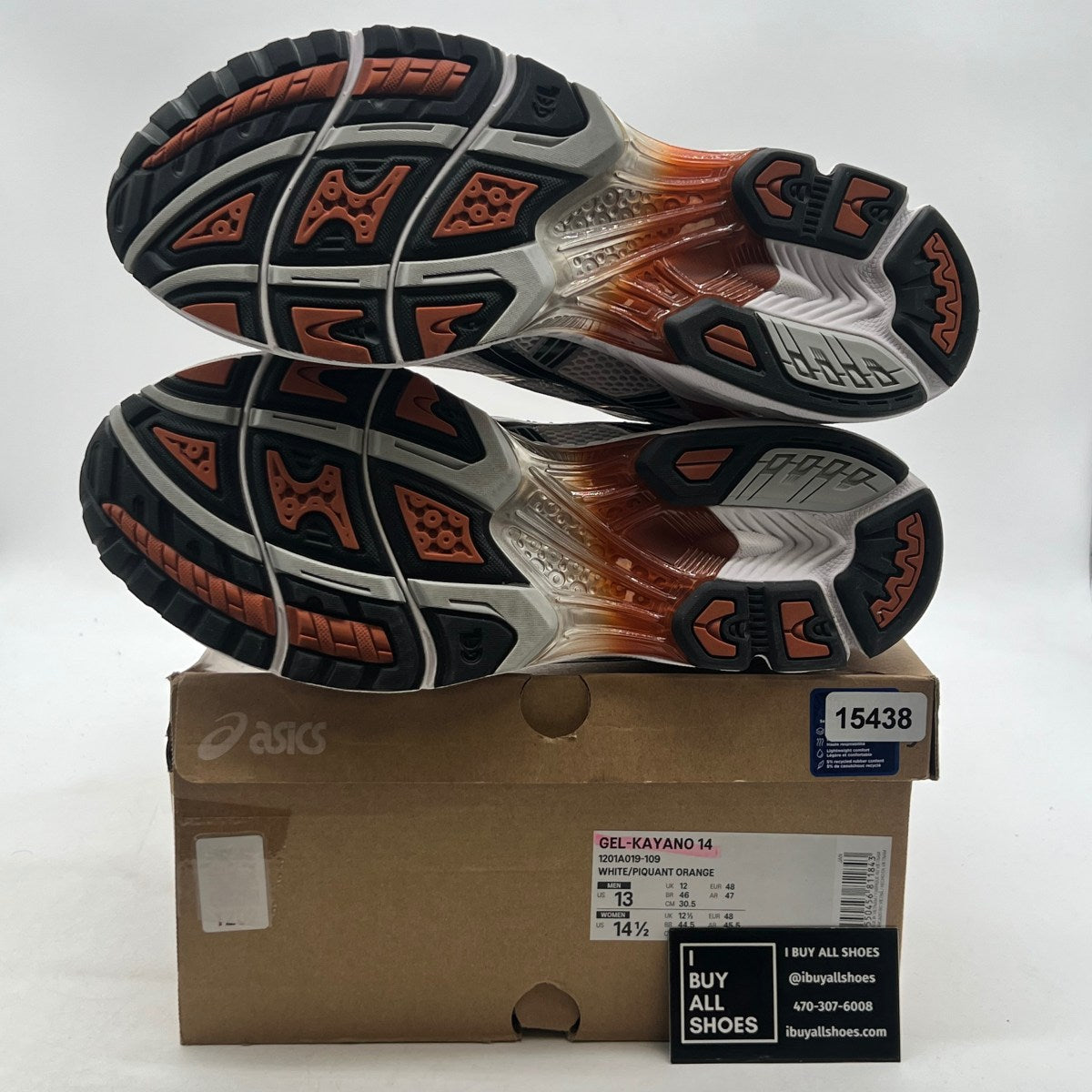 ASICS Gel-Kayano 14 White Piquant Orange - Image 8