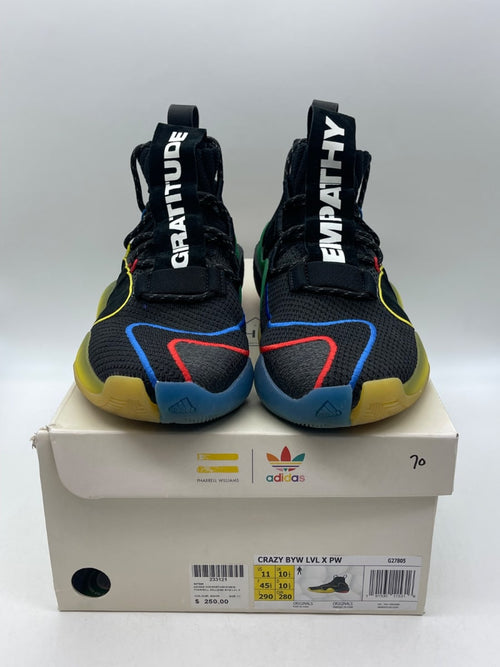 adidas Crazy BYW X Pharrell Gratitude and Empathy 11 (Moderately Worn Pre-Owned)adidasBlack/Multi-Color - Image 2