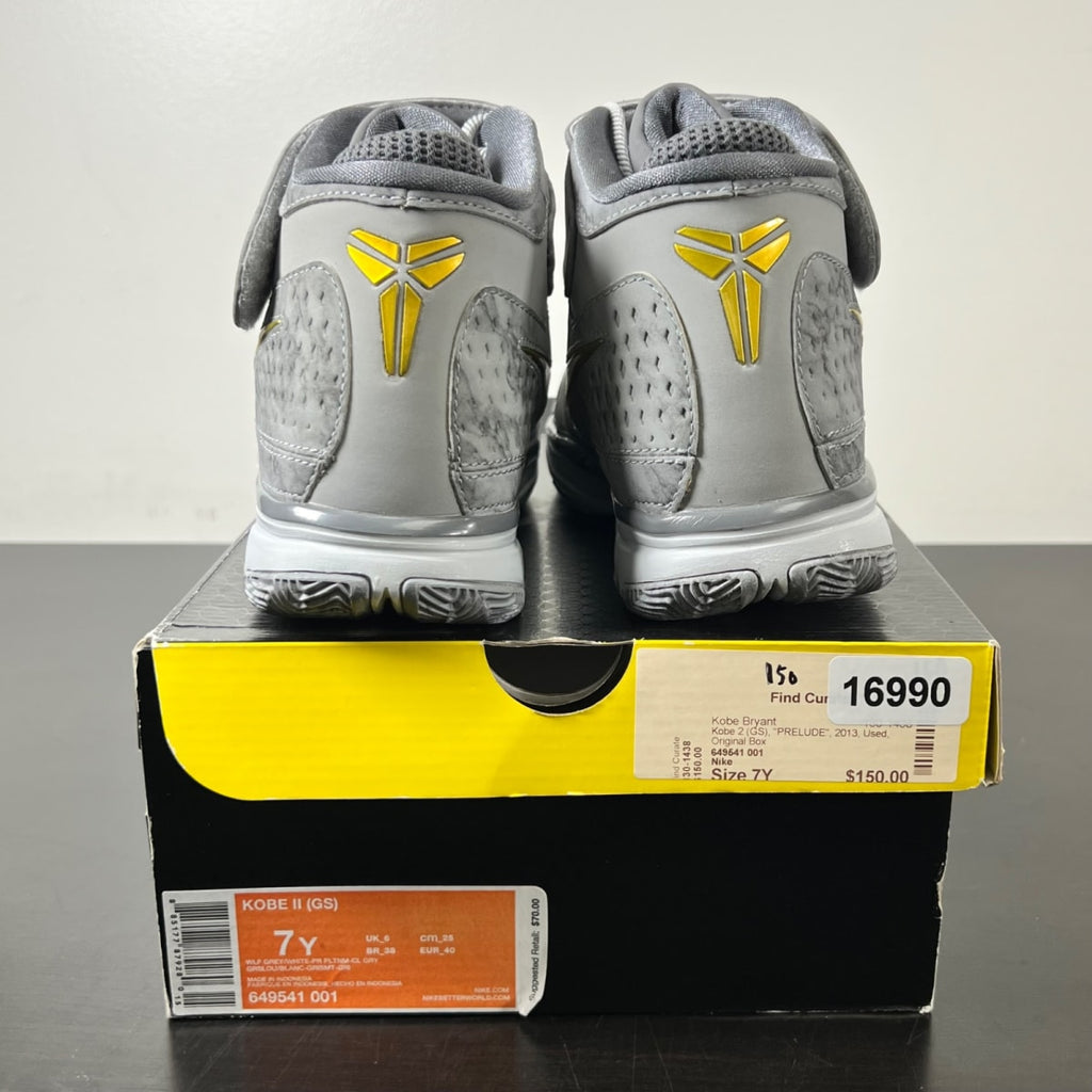Nike Kobe 2 Prelude (4/50+ Points) (GS) 7Y (Lightly Worn Pre-Owned)NikeWolf Grey/White-Pure Platinum-Cl Grey - Image 5