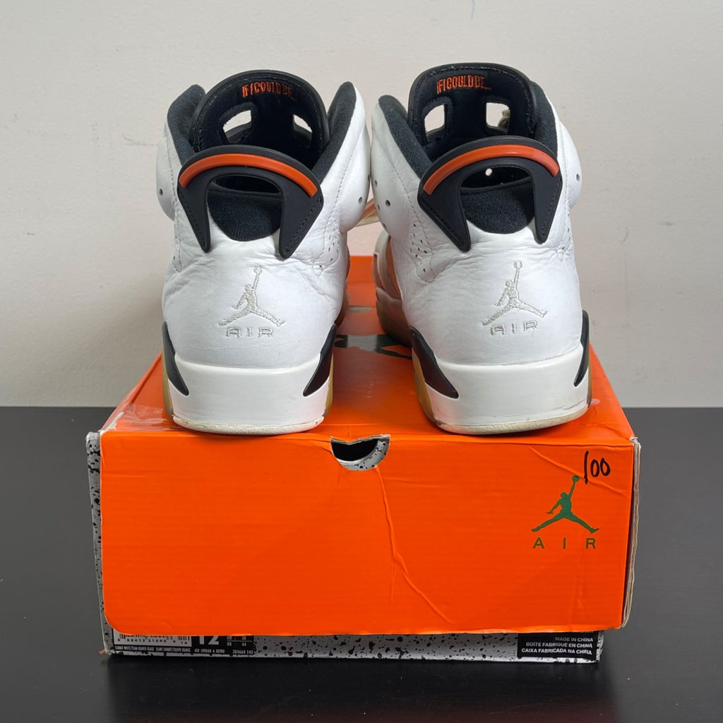 Jordan 6 Retro Gatorade Like Mike White 12 (Moderately Worn Pre-Owned)JordanSummit White/Team Orange-Black - Image 4
