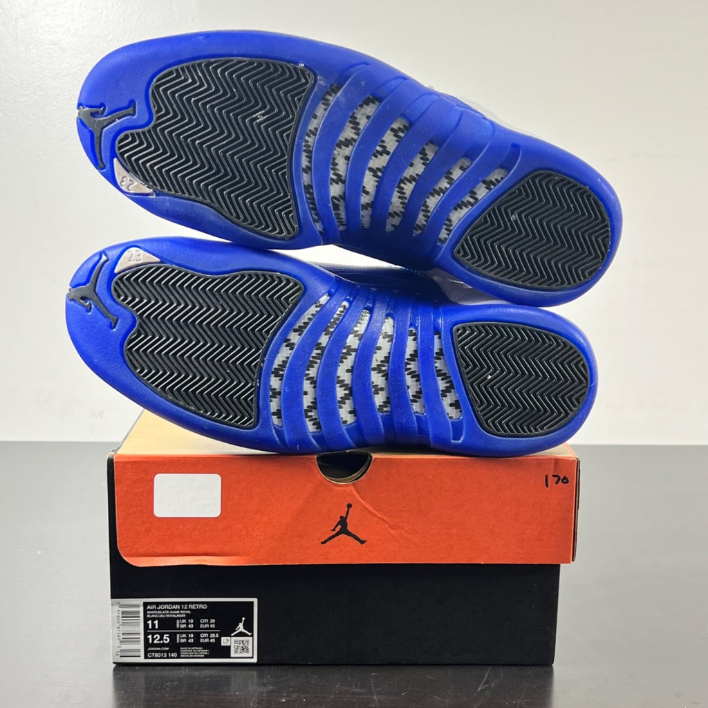 Jordan 12 Retro Blueberry 11 (Lightly Worn Pre-Owned)JordanWhite/Black-Game Royal - Image 6