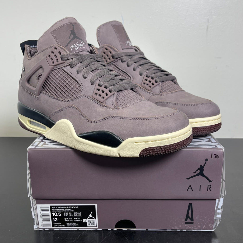Jordan 4 Retro SP A Ma Maniére Violet Ore 10.5 (Moderately Worn Pre-Owned)JordanViolet Ore/Medium Ash-Black-Muslin-Burgundy Crush - Image 1