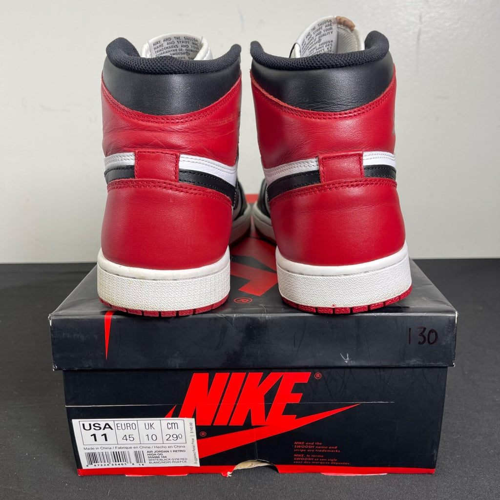 Jordan 1 Retro Black Toe (2013) 11 (Moderately Worn Pre-Owned)JordanWhite/Black-Gym Red - Image 4