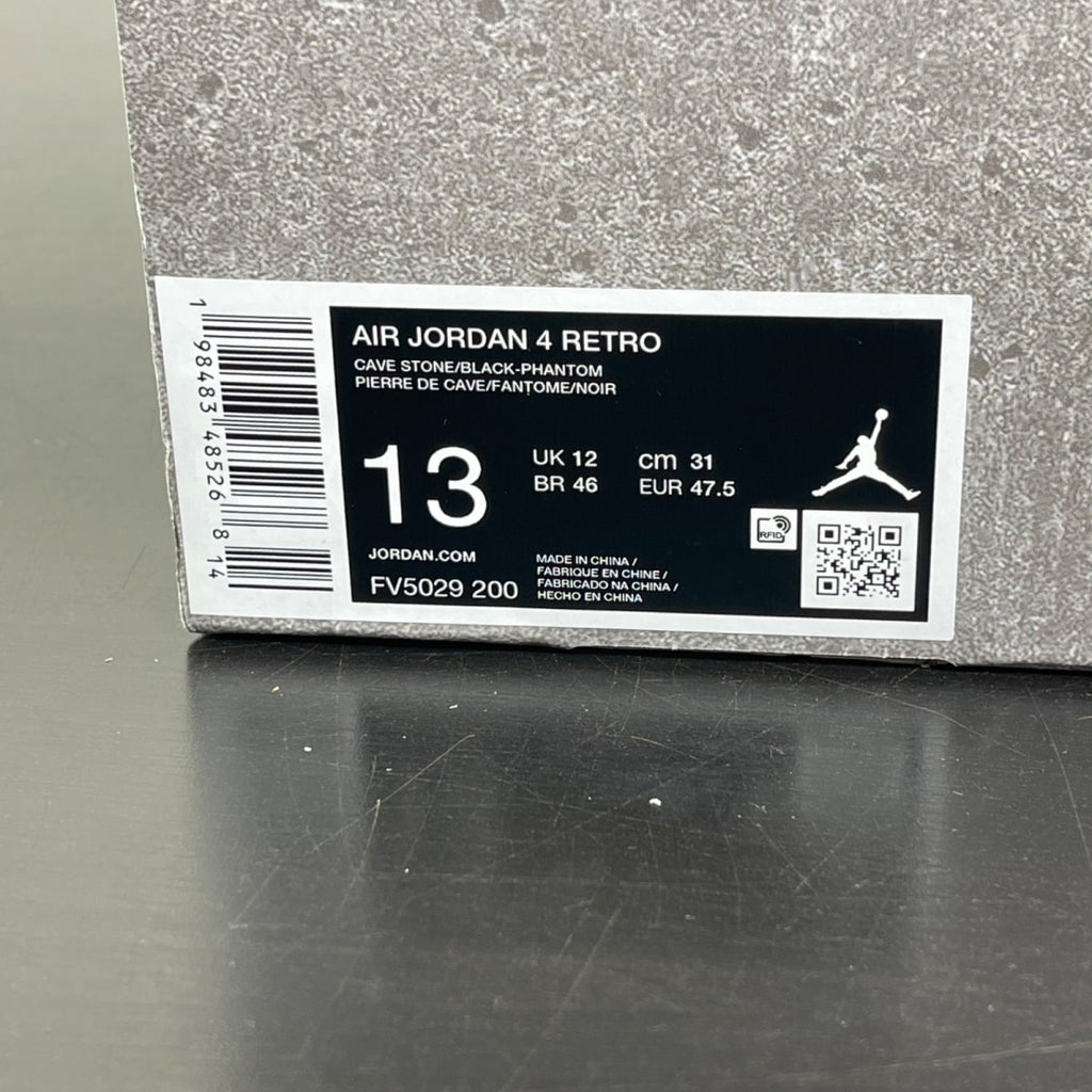 Jordan 4 Retro Cave Stone 13 (Moderately Worn Pre-Owned)JordanCave Stone/Black/Moon Particle - Image 7