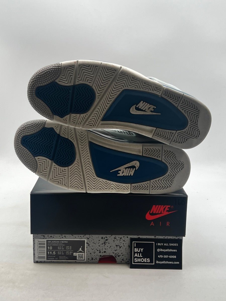 Jordan 4 Retro Military Blue (2024) 10 (Lightly Worn Pre-Owned) - Image 8