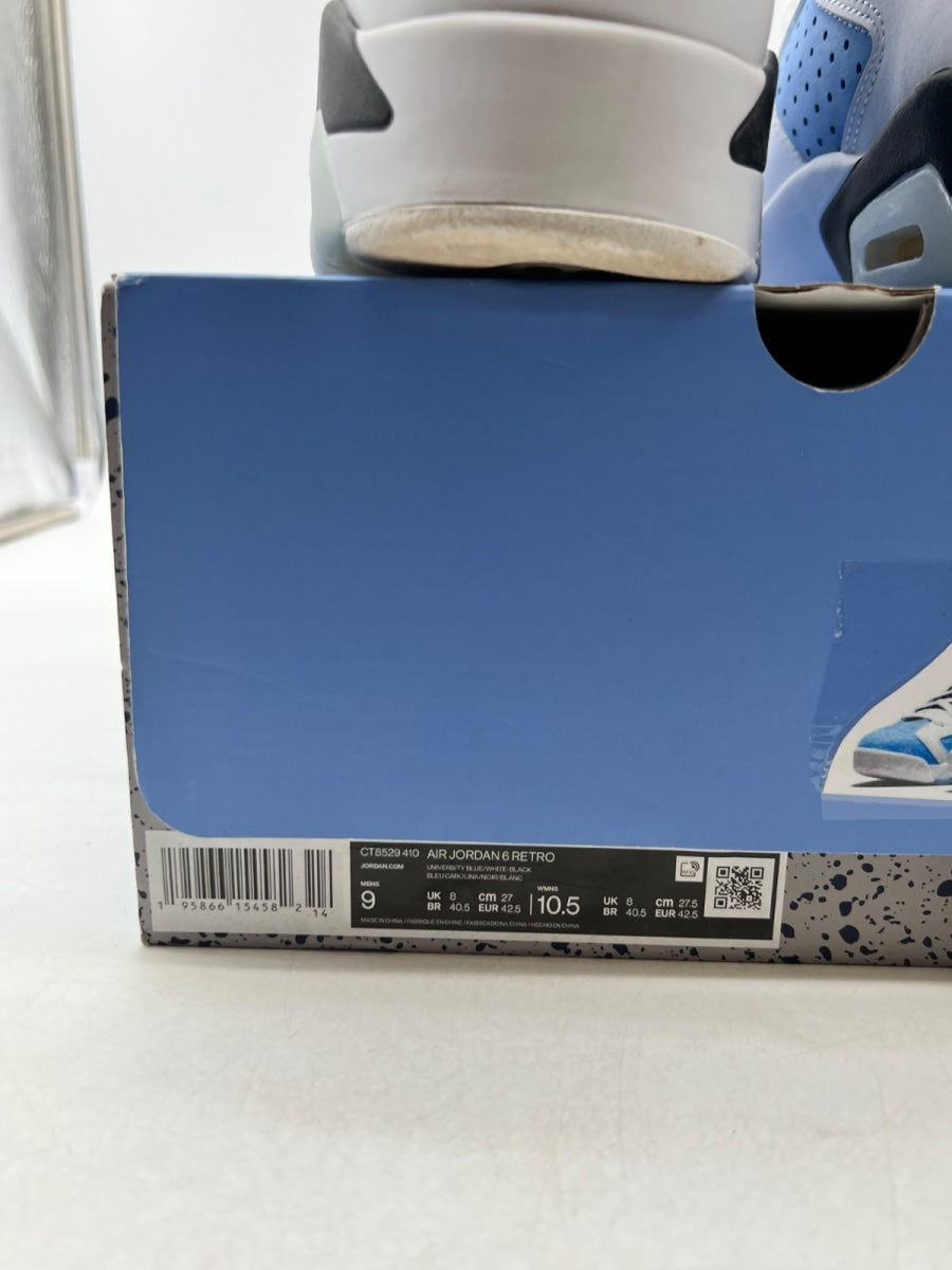 Jordan 6 Retro UNC White 9 (Lightly Worn Pre-Owned) - Image 4