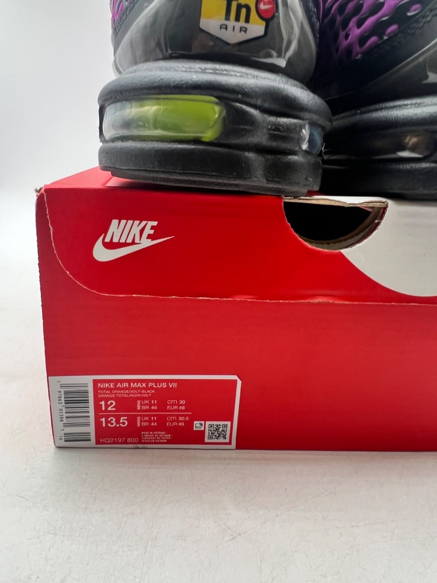 Nike Air Max Plus 7 Dusk 12 (Lightly Worn Pre-Owned)NikeTotal Orange/Volt/Black/Cactus Flower/Smoke Grey - Image 6