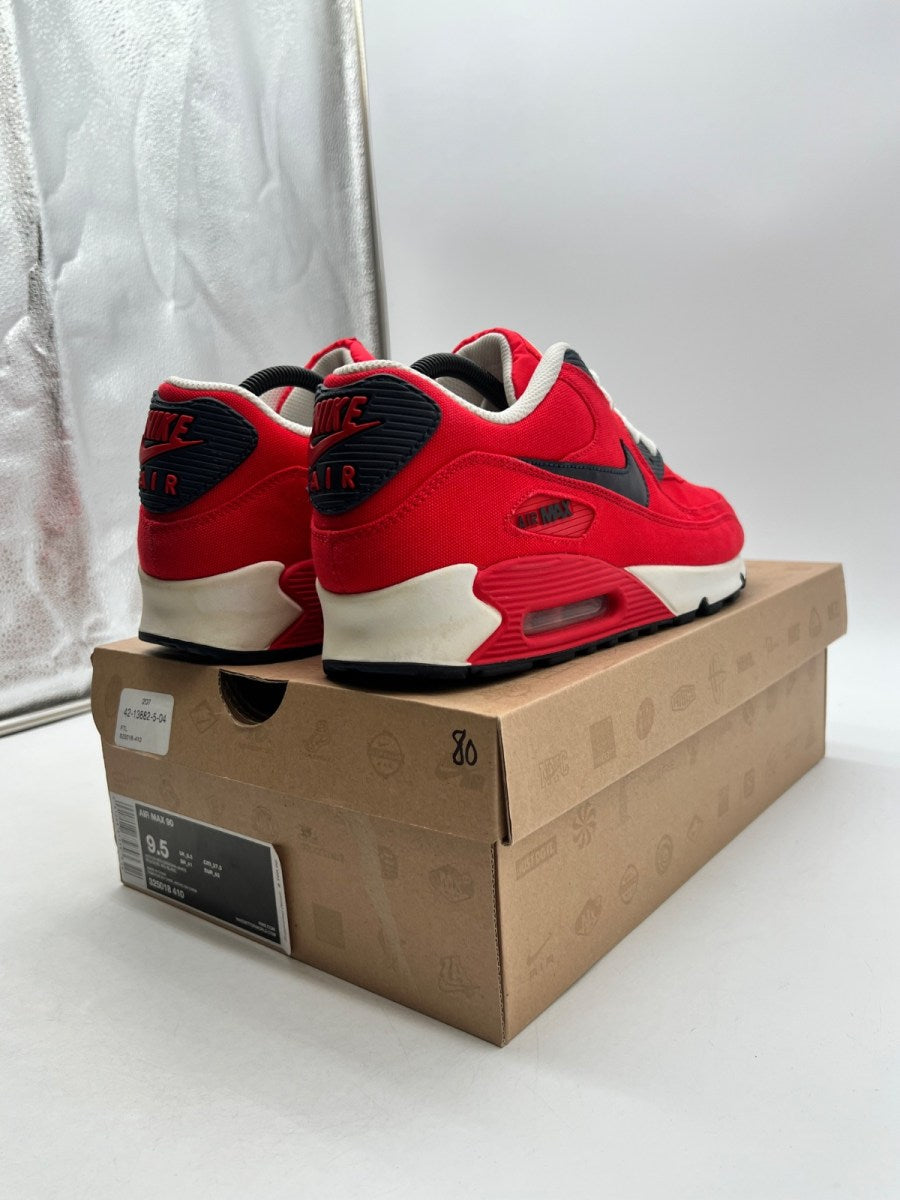 Nike Air Max 90 Action Red 9.5 (Lightly Worn Pre-Owned)NikeAction Red/Black - Image 3