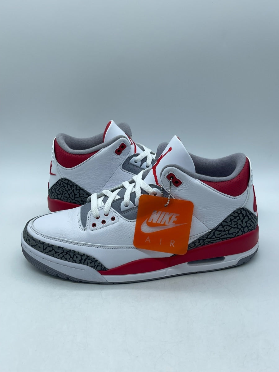 Jordan 3 Retro Fire Red (2022) 13 (Moderately Worn Pre-Owned)JordanWhite/Fire Red/Cement Grey/Black - Image 1