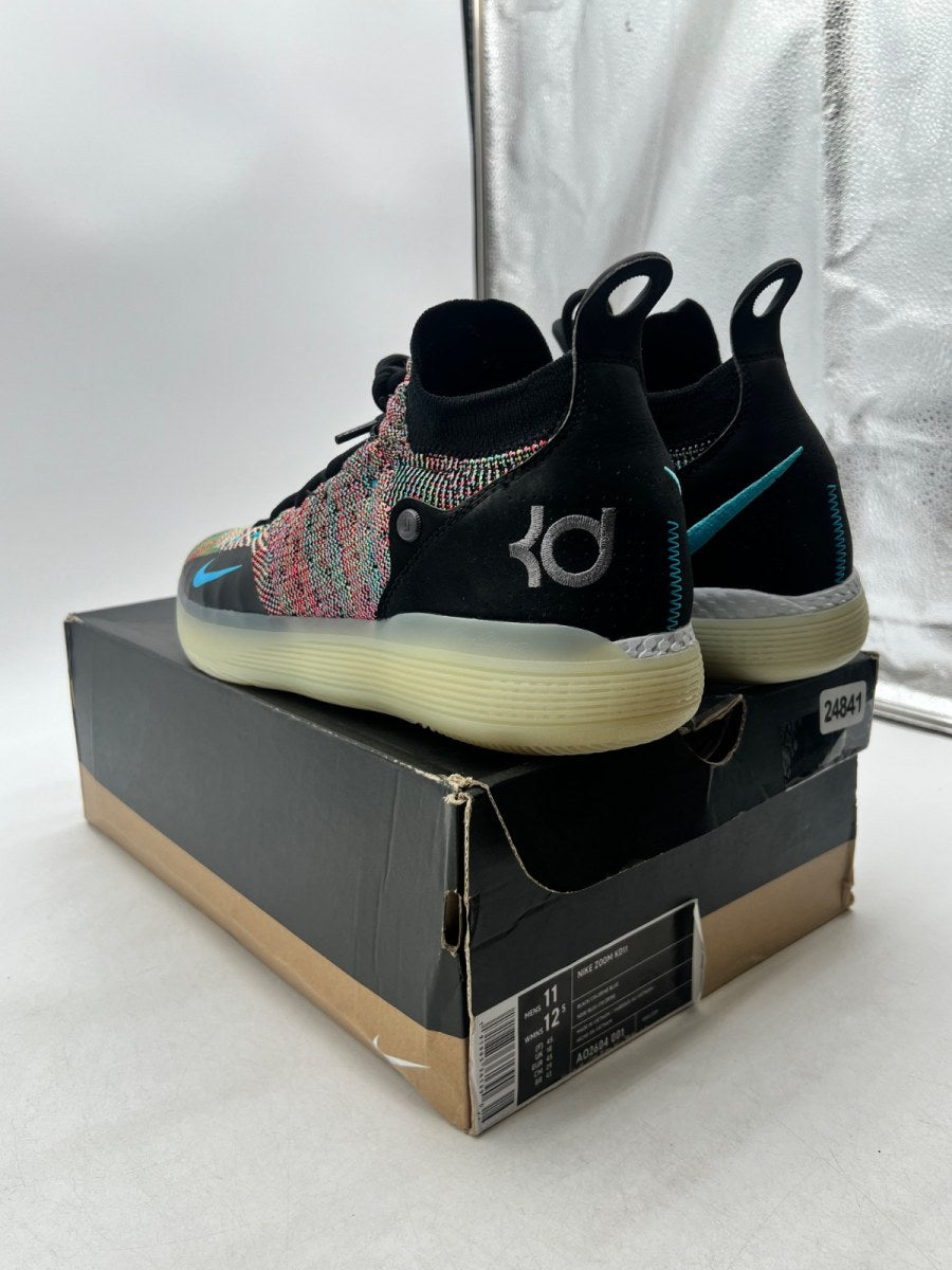 Nike KD 11 Multi-Color 11 (Lightly Worn Pre-Owned)NikeBlack/Chlorine Blue-Persian Violet - Image 6