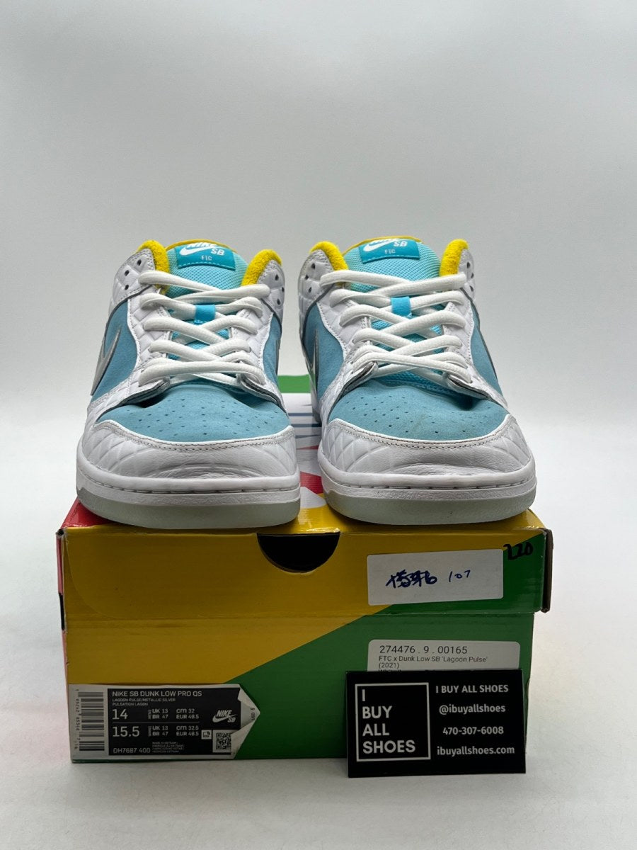 Nike SB Dunk Low FTC Lagoon Pulse 14 (Lightly Worn Pre-Owned) - Image 2