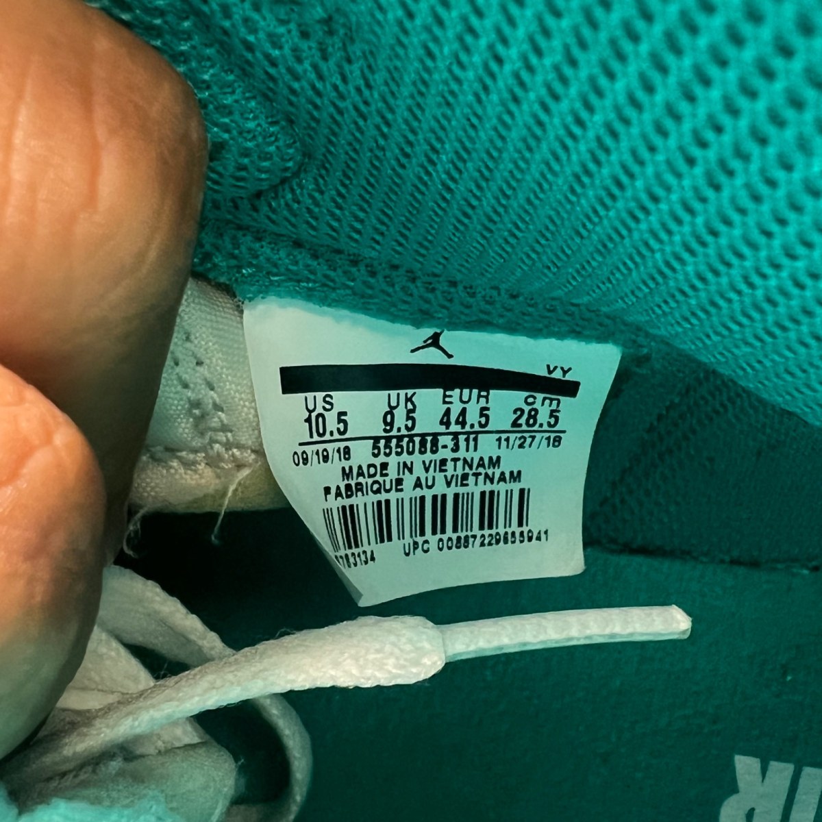 Jordan 1 Retro High Turbo Green (Size 10.5) Moderately Worn - Image 5
