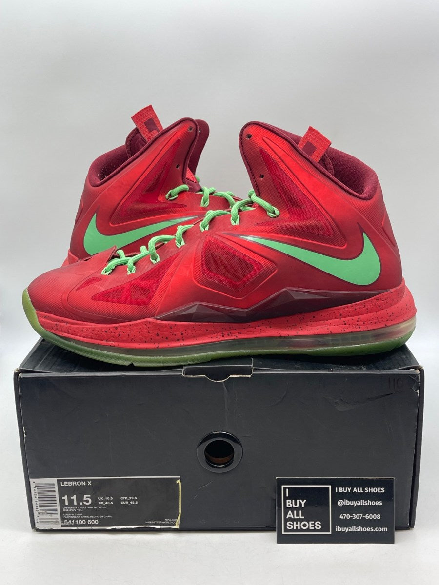 Nike LeBron X Christmas 11.5 (Heavily Worn Pre-Owned) - Image 1