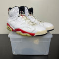 Jordan 6 Retro Bulls (2010) 10.5 (Moderately Worn Pre-Owned)JordanWhite/Varsity Red-Black - Image 1