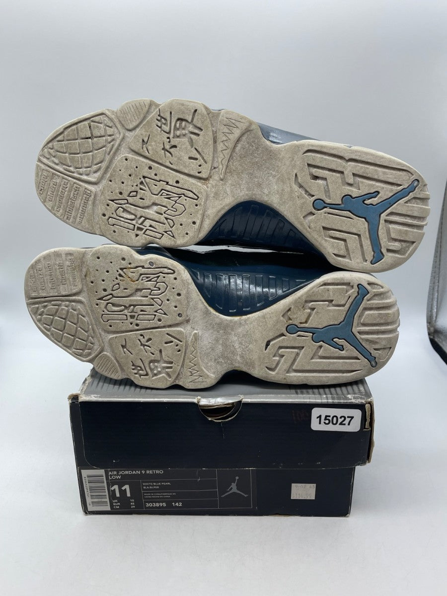 Jordan 9 Retro Low Blue Pearl 11 (Moderately Worn Pre-Owned)JordanWhite/Blue Pearl - Image 7