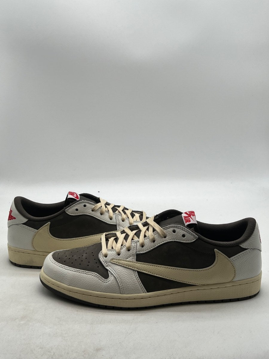 Jordan 1 Retro Low OG SP Travis Scott Reverse Mocha 13 (Lightly Worn Pre-Owned)JordanSail/University Red-Ridgerock - Image 1