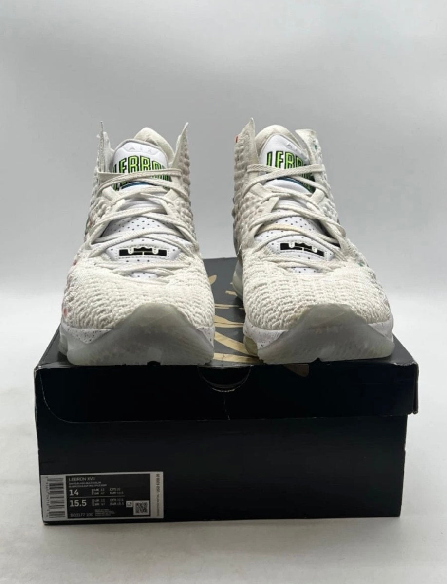 Nike LeBron 17 Air Command Force 14 (Lightly Worn Pre-Owned)NikeWhite/Black-Multi-Color - Image 2