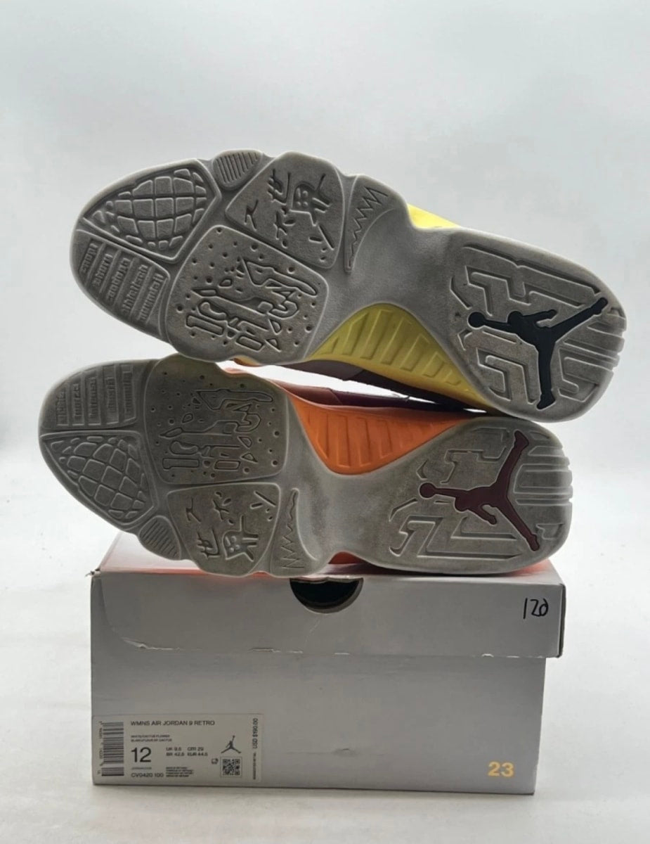 Jordan 9 Retro Change The World (Women's) 12W (Lightly Worn Pre-Owned)JordanWhite/Multi-Color-White - Image 7