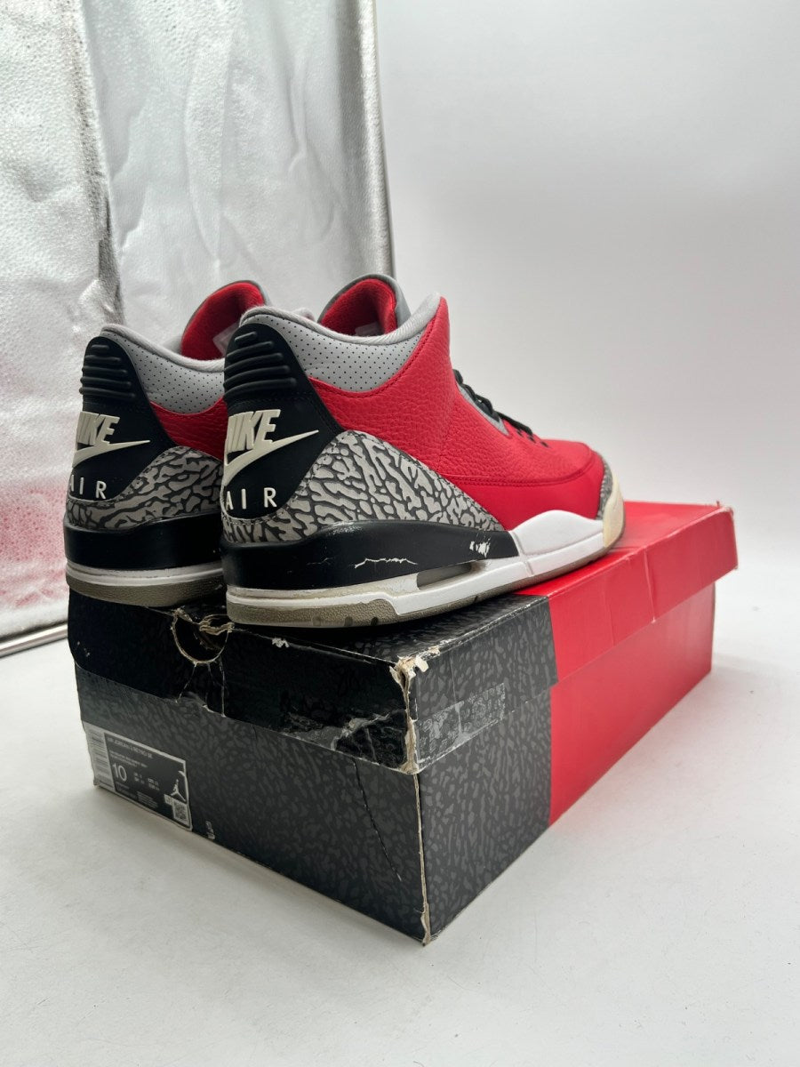 Jordan 3 Retro SE Unite 10 (Moderately Worn Pre-Owned)JordanFire Red/Fire Red-Cement Grey-Black - Image 5