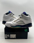Jordan 5 Retro Grape (2013) (GS) 6Y (Moderately Worn Pre-Owned)JordanWhite/Emerald-New-Grape-Ice-Blue - Image 1