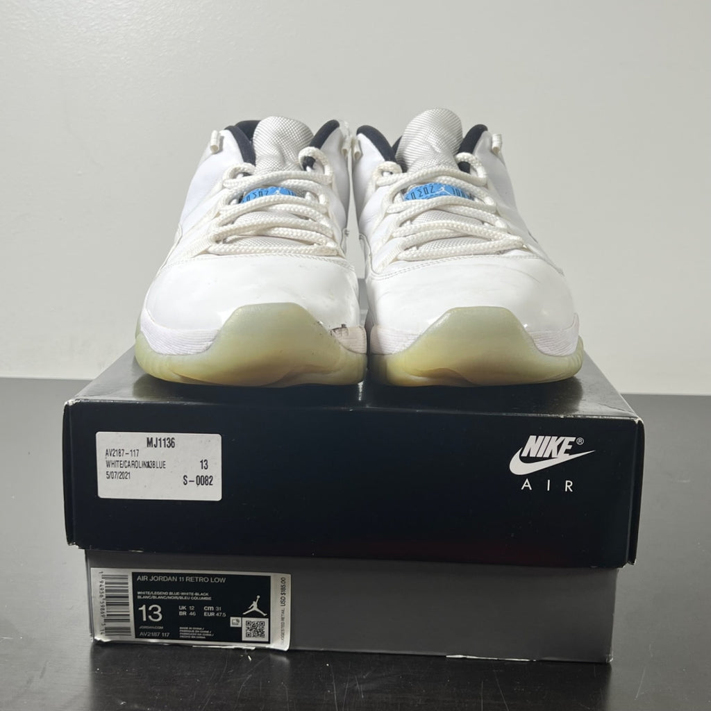 Jordan 11 Retro Low Legend Blue 13 (Heavily Worn Pre-Owned)JordanWhite/White-Black-Legend Blue - Image 2