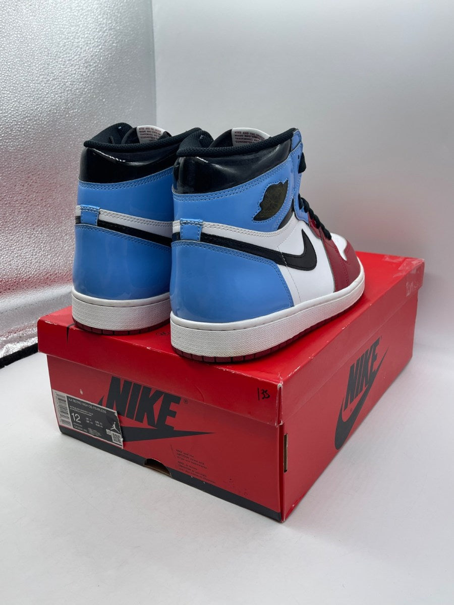Jordan 1 Retro High Fearless UNC Chicago 12 (Moderately Worn Pre-Owned)JordanWhite/University Blue-Varsity Red-Black - Image 5