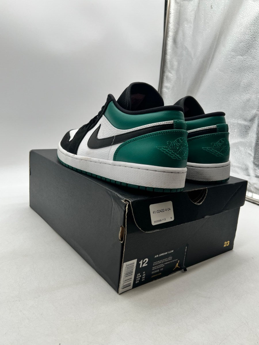 Jordan 1 Low White Black Mystic Green 12 (Lightly Worn Pre-Owned)JordanWhite/Black-Mystic Green - Image 4
