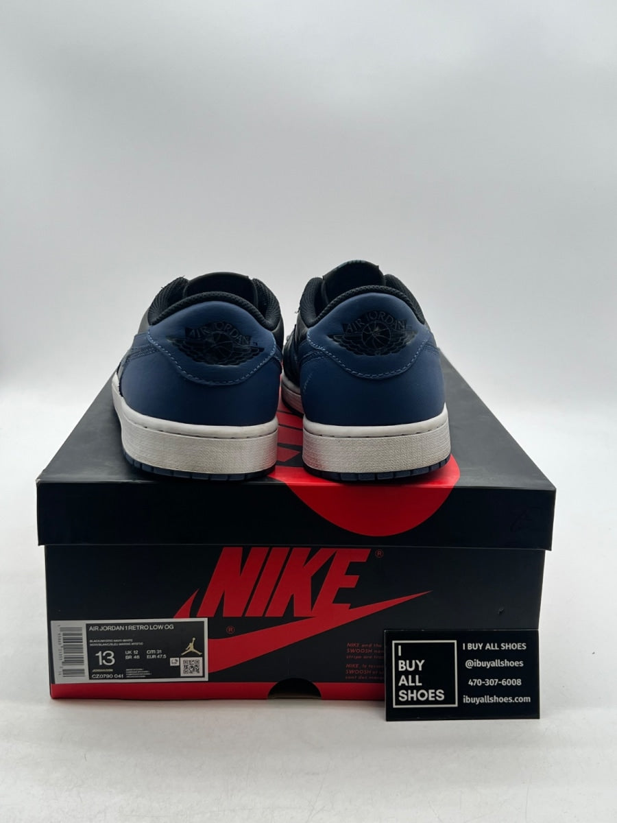 Jordan 1 Retro Low OG Mystic Navy 13 (Moderately Worn Pre-Owned) - Image 3