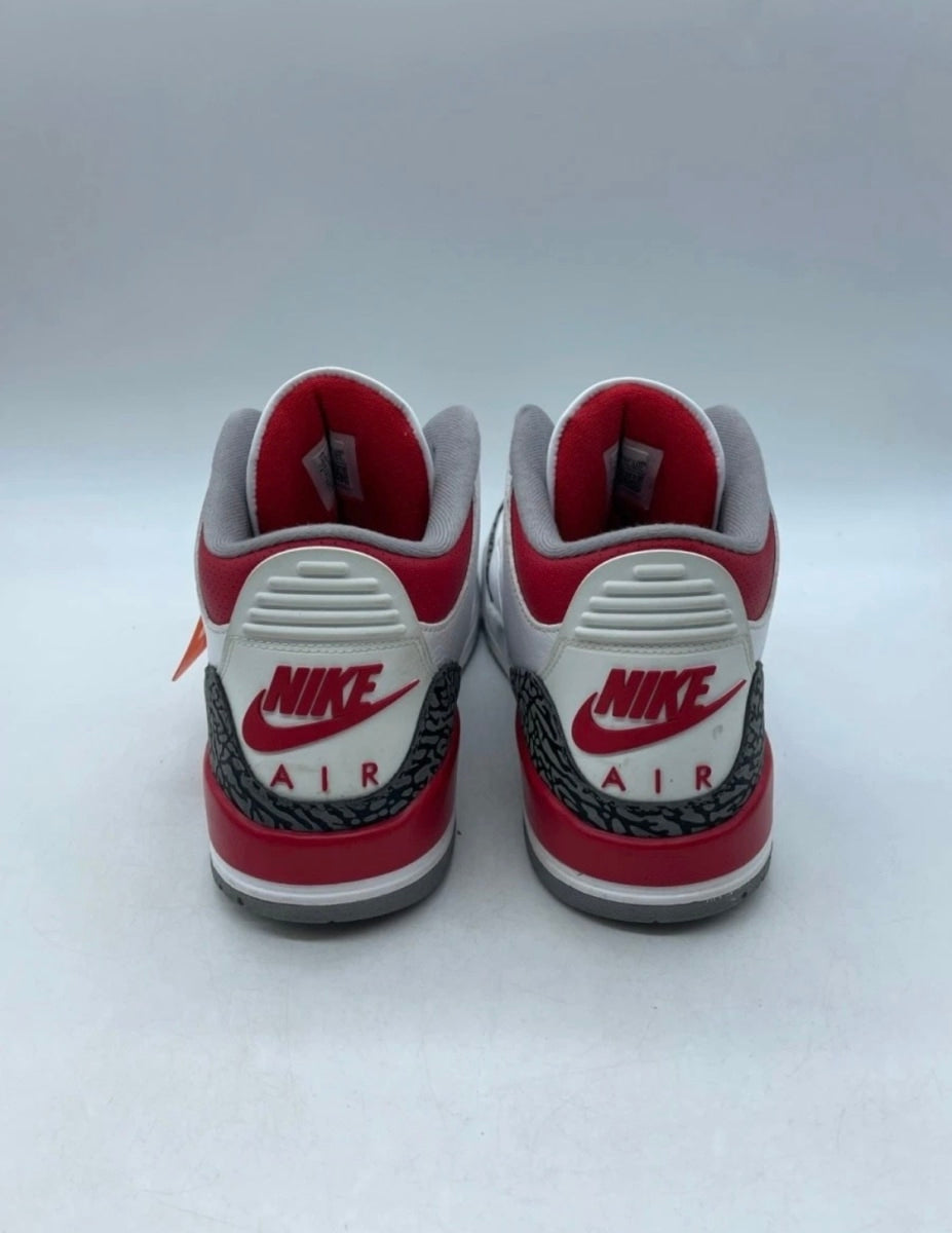 Jordan 3 Retro Fire Red (2022) 12 (Moderately Worn Pre-Owned)JordanWhite/Fire Red/Cement Grey/Black - Image 3