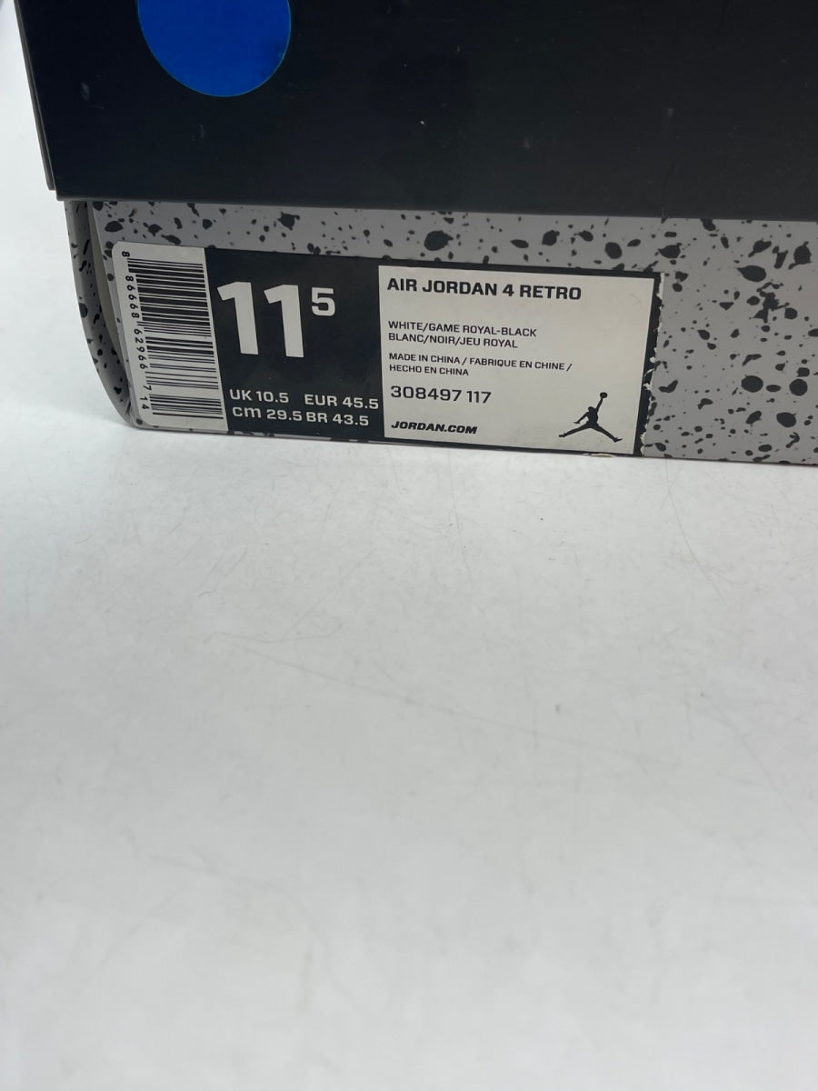 Jordan 4 Retro Motorsports (2017) 11.5 (Moderately Worn Pre-Owned)JordanWhite/Varsity Blue-Black - Image 9