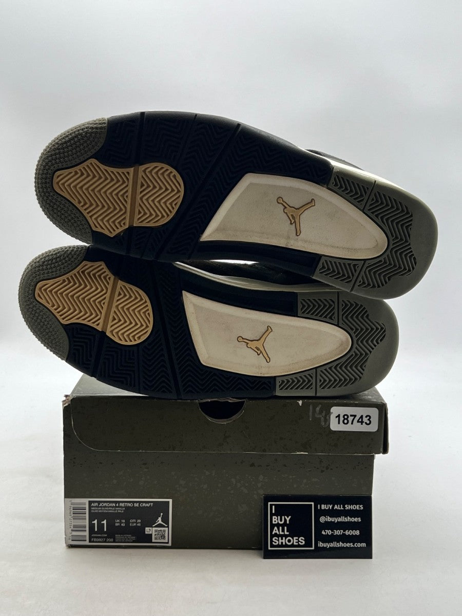 Jordan 4 Retro SE Craft Medium Olive 11 (Moderately Worn Pre-Owned) - Image 8