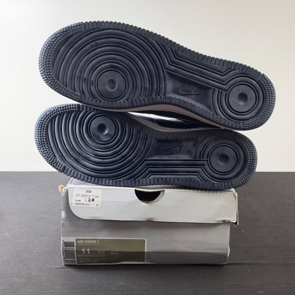 Nike Air Force 1 Midnight Navy/White (Size 11) - aux