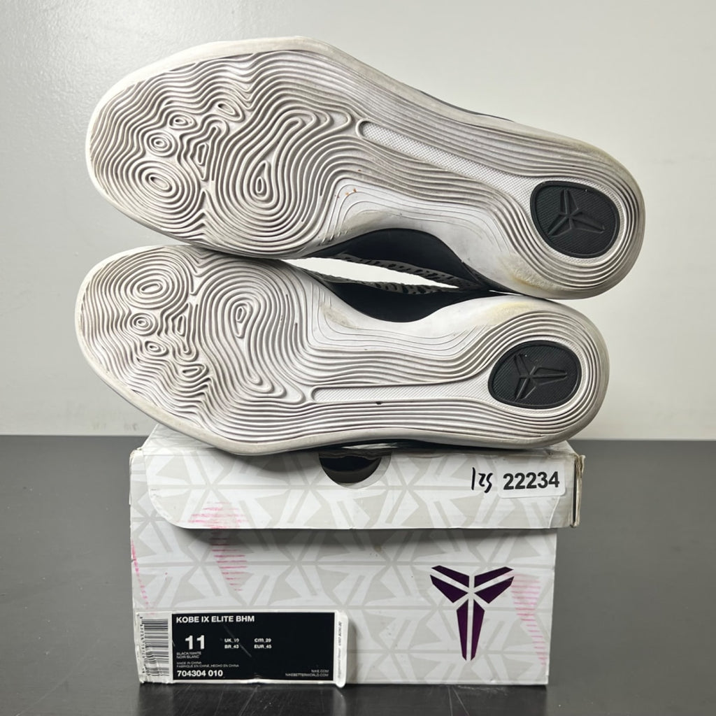 Nike Kobe 9 Elite Black History Month 11 (Moderately Worn Pre-Owned)NikeBlack/White - Image 6
