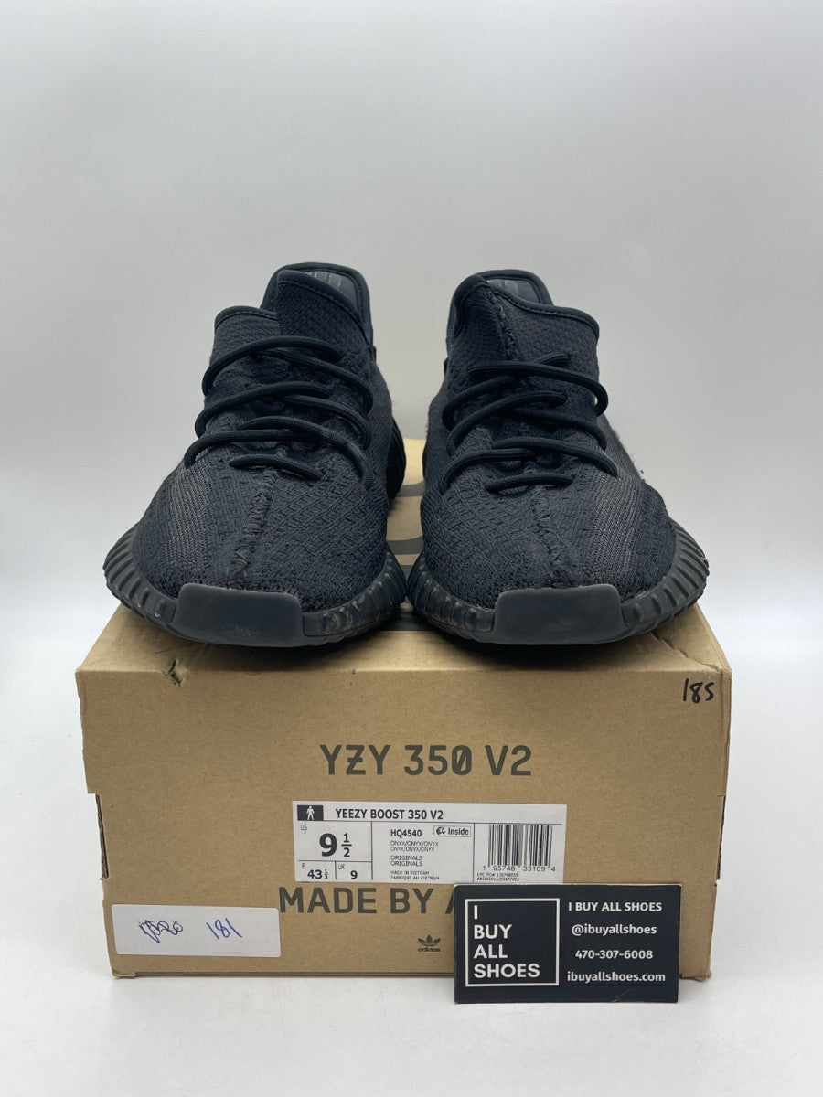 adidas Yeezy Boost 350 V2 Onyx 9.5 (Moderately Worn Pre-Owned) - Image 2