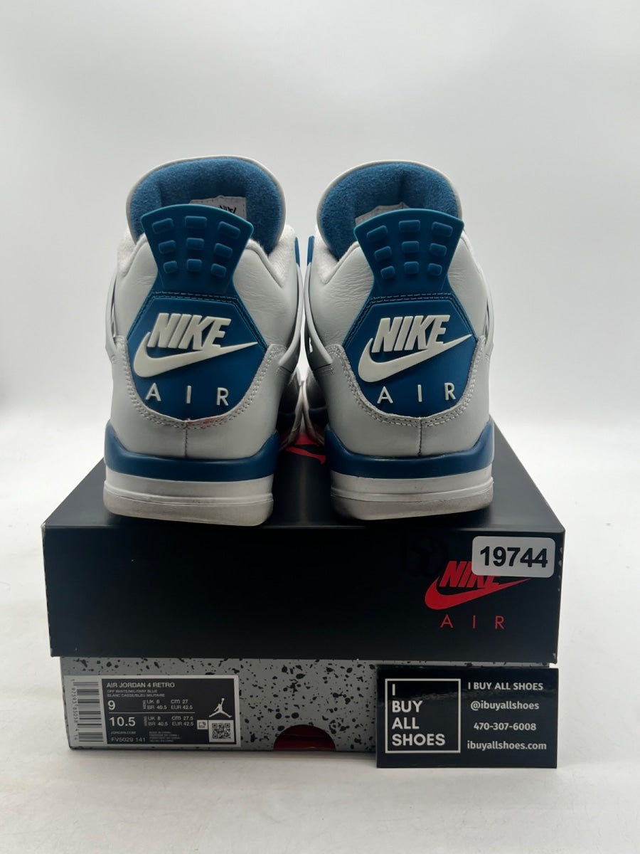 Jordan 4 Retro Military Blue (2024) 9 (Lightly Worn Pre-Owned) - Image 3