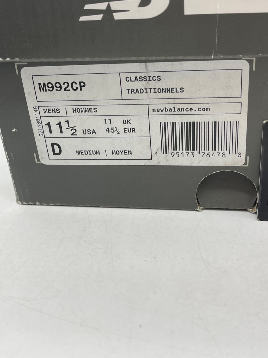 New Balance 992 Black Blue Grey 11.5 (Moderately Worn Pre-Owned) - Image 9