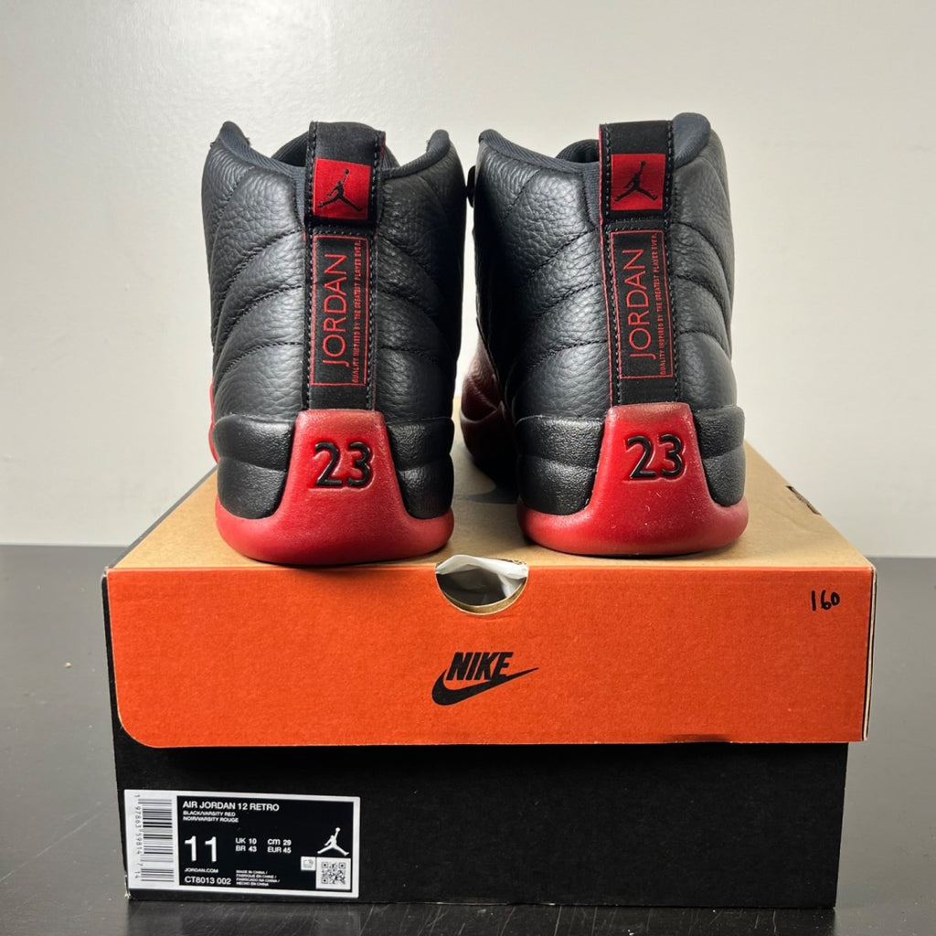Jordan 12 Retro Flu Game (2025) 11 (Lightly Worn Pre-Owned)JordanBlack/Varsity Red - Image 5