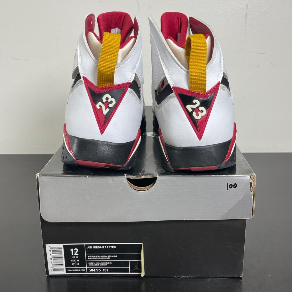 Air Jordan 7 Retro 'Cardinal' 2006 12 (Moderately Worn Pre-Owned)Air JordanWhite/Black-Cardinal Red-Bronze - Image 4