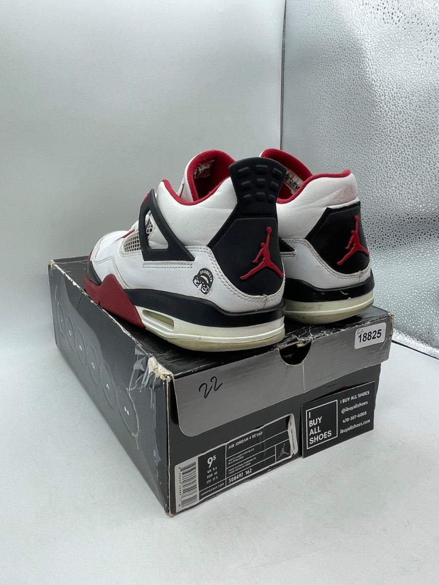 Jordan 4 Retro Fire Red Mars Blackmon 9.5 (Heavily Worn Pre-Owned) - Image 4