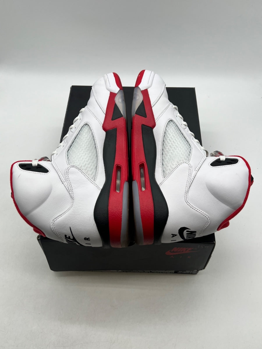 Jordan 5 Retro Fire Red Black Tongue (2025) 12 (Lightly Worn Pre-Owned)JordanWhite/Fire Red/Black - Image 9