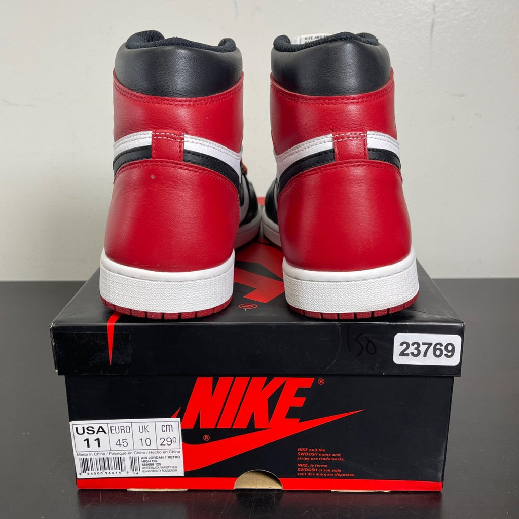 Jordan 1 Retro Premier Laser 9 (Moderately Worn Pre-Owned)JordanBlack/Varsity Red-White - Image 4