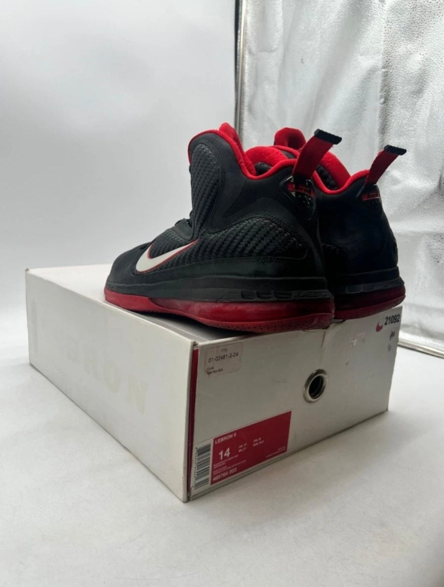 Nike LeBron 9 Miami Heat Away 14 (Moderately Worn Pre-Owned)NikeBlack/White/Red - Image 4